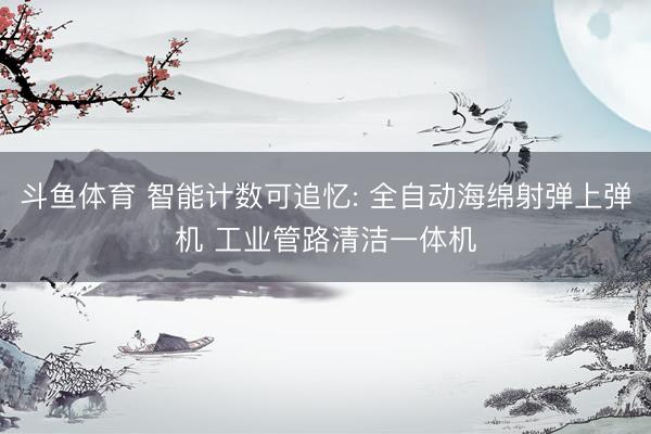 斗鱼体育 智能计数可追忆: 全自动海绵射弹上弹机 工业管路清洁一体机